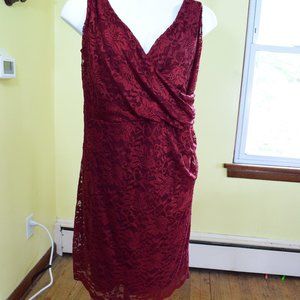 DressBarn red lace dress 20W